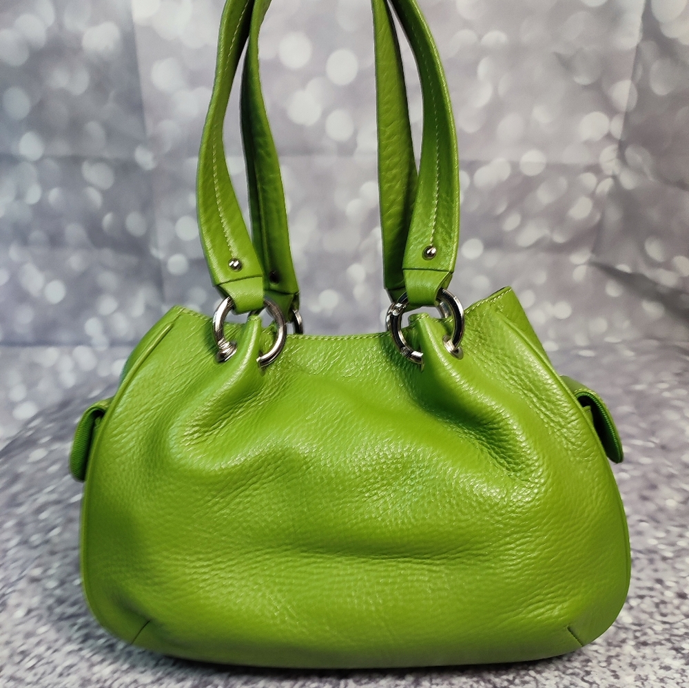 TALBOTS Shoulder Hand Bag Satchel HOBO Light Green High Quality Leather NWOT - Picture 2 of 12